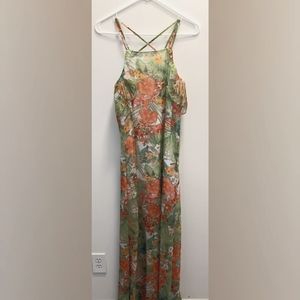 5/$25 🌼 NWOT Gianni Bin Sheer Floral Hawaiian Print Maxi Dress